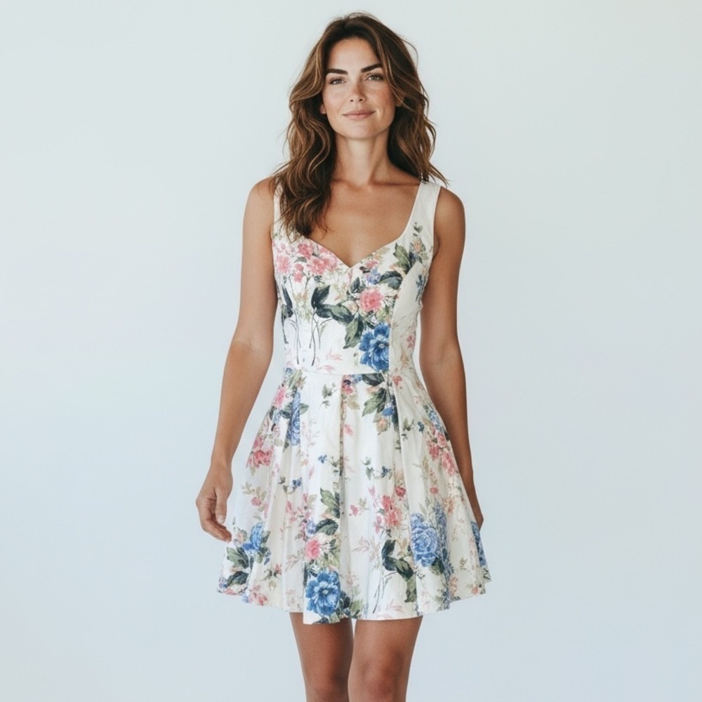 Trixi clothing company, girls, sleeveless floral dress, sundress, summertime 7